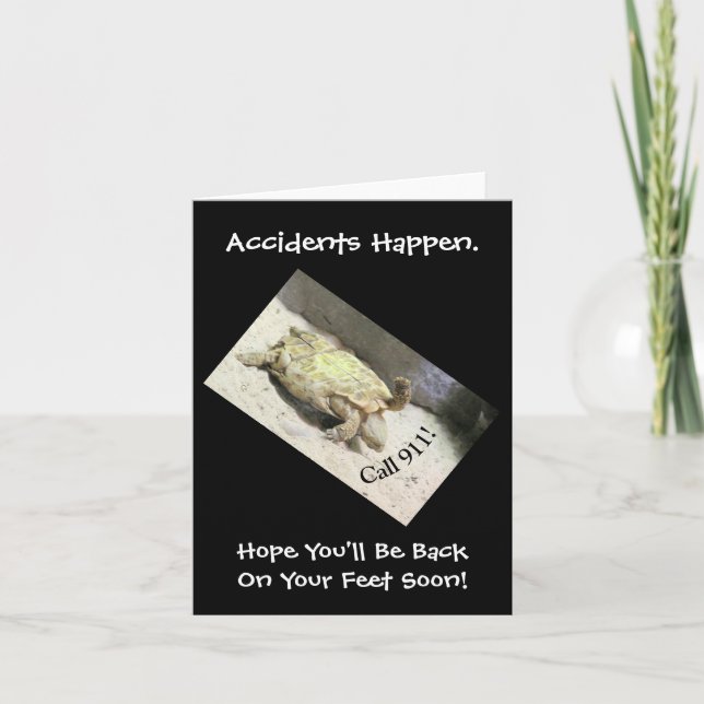 CARTE D'ACCIDENT HUMOREUSE/TORTUE EN DESSOUS/CUSTO (Devant)