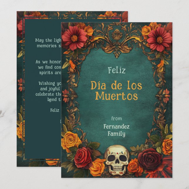 💀 🎉 Carte d'accolade éternelle personnalisable (Devant / Derrière)