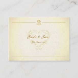 Carte D'accompagnement 100 Mariages papier parchemin Vintage
