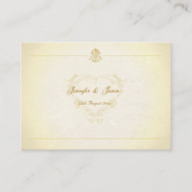 Carte D'accompagnement 100 Mariages papier parchemin Vintage (Devant)