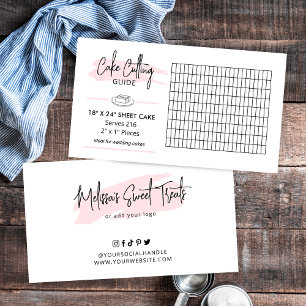 Carte D'accompagnement 18x24 Feuille Guide de découpe de gâteau 2x1 Porti