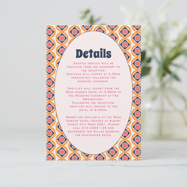 Carte D'accompagnement 1970 Retro Super Pastel (Debout devant)