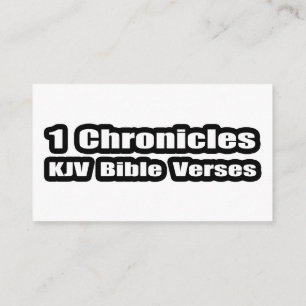 Carte D'accompagnement "1 Chroniques Versets bibliques du KJV" Texte