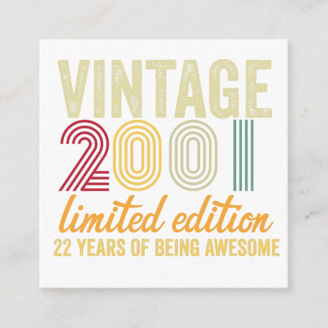 Carte D'accompagnement 22e anniversaire (Devant)