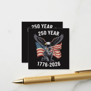 Carte D'accompagnement 250 Ans 250e Anniversaire États-Unis 4 juillet