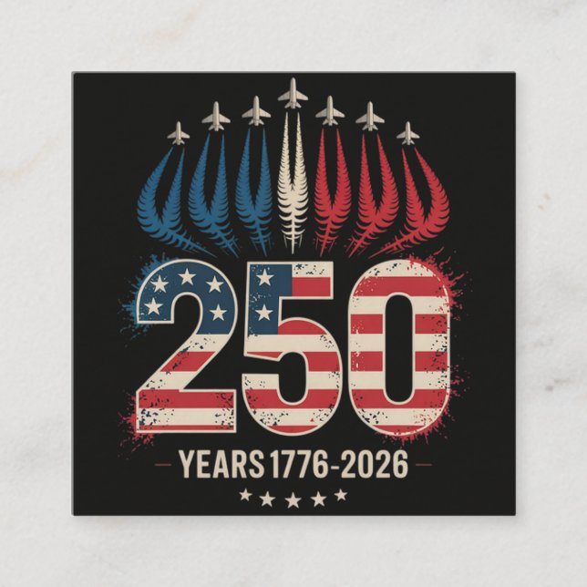 Carte D'accompagnement 250 Ans Anniversaire Amérique (Devant)