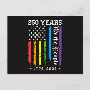 Carte D'accompagnement 250 Ans de 250e Anniversaire Américain LGBT Pr