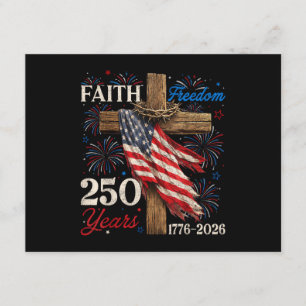 Carte D'accompagnement 250 Ans de Foi et de Liberté Chemises du 4 juillet
