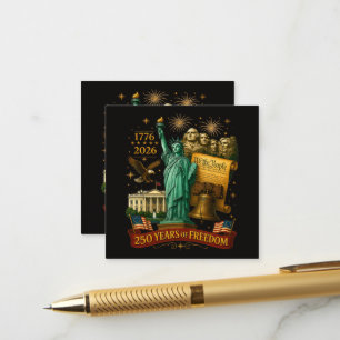 Carte D'accompagnement 250 ans de liberté américaine