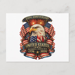 Carte D'accompagnement 250e anniversaire de l'indépendance des États-Unis