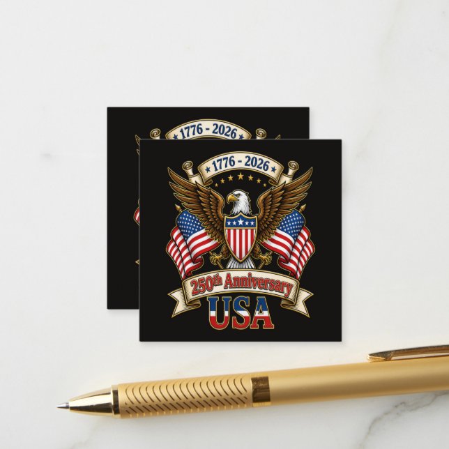 Carte D'accompagnement 250e anniversaire des États-Unis (Devant/Arrière en situation)