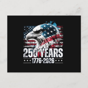 Carte D'accompagnement 250e anniversaire États-Unis Anniversaire Manches