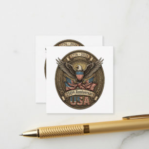 Carte D'accompagnement 250e anniversaire USA aigle patriotique