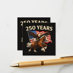 Carte D'accompagnement 250e anniversaire USA cheval occidental aigle