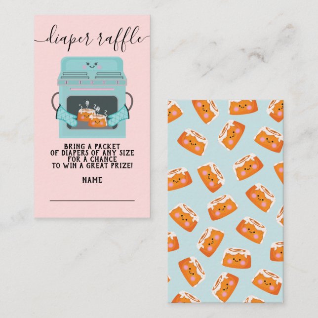 Carte D'accompagnement 2 petits pains dans le four Déchets Raffle (Devant / Derrière)