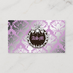 Carte D'accompagnement 311-Damask Shimmer Queen Purple - Médaillon Brown