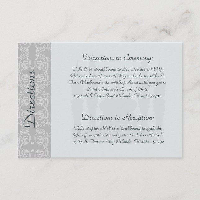 Carte D'accompagnement 3,5 x 5 Direction Card Soft Blue Islamic Ramadan B (Devant)