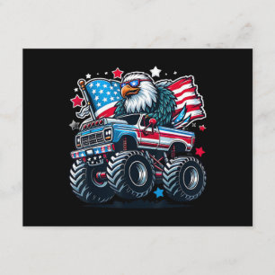 Carte D'accompagnement 4 juillet Drapeau américain patriotique aigle USA