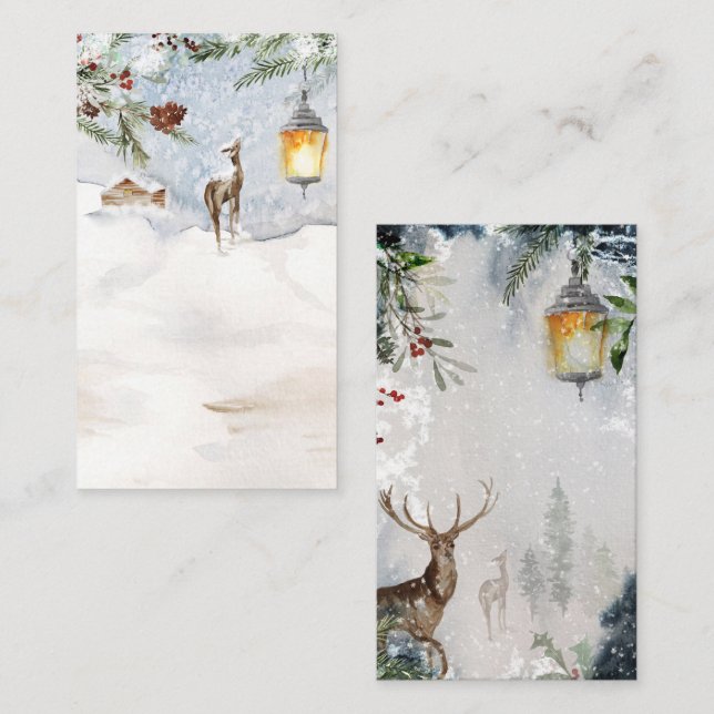 Carte D'accompagnement À feuillage persistant affichage blanc (Devant / Derrière)