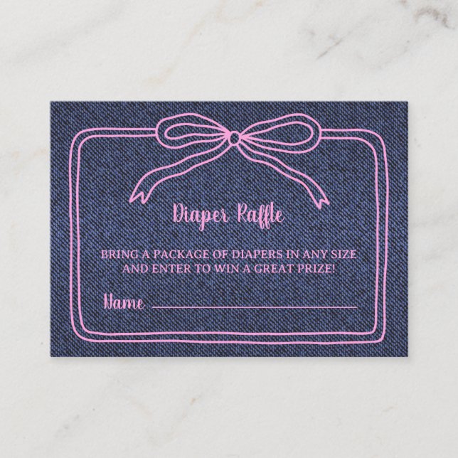 Carte D'accompagnement A Little Blue Jean Baby Denim Girl Baby Shower  (Devant)