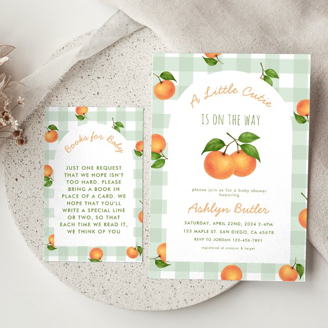 Carte D'accompagnement A Little Cutie Citrus Green Books for Baby Card (Créateur téléchargé)