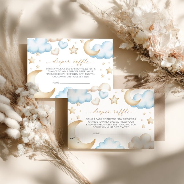 Carte D'accompagnement A little piece of heaven baby shower diaper raffle (a little piece of heaven is on the way diaper raffle card)