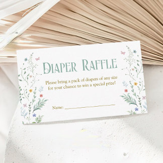 Carte D'accompagnement A New Chapter Baby Shower Diaper Raffle Tickets