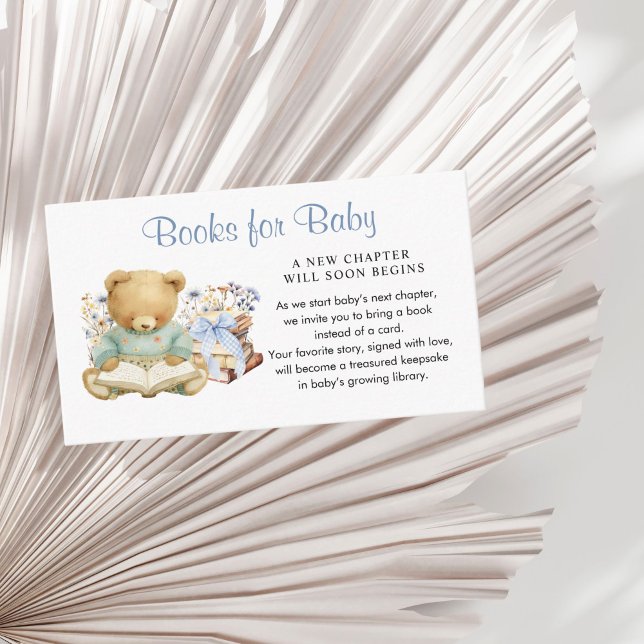 Carte D'accompagnement A New Chapter Begin Cute Bear Books for Baby (A new Chapter will soon begin Bear Books for baby insert card)