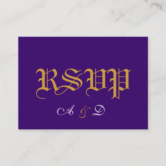 CARTE D'ACCOMPAGNEMENT A, RSVP, (Devant)