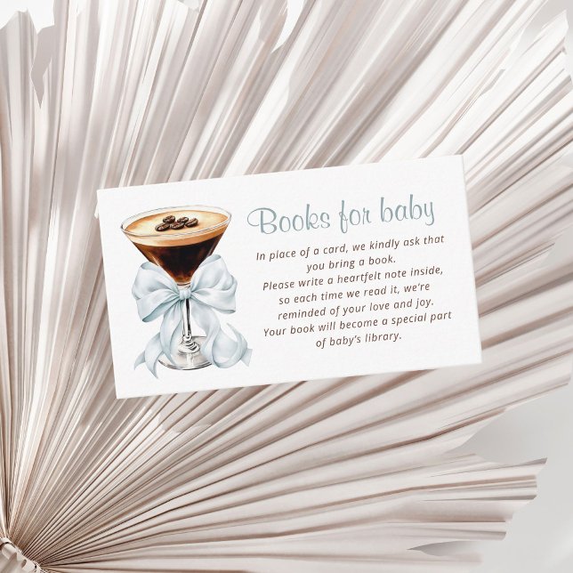 Carte D'accompagnement A Tini One Espresso Martini Books for Baby (A tini One Blue Coquette Books for baby Card)