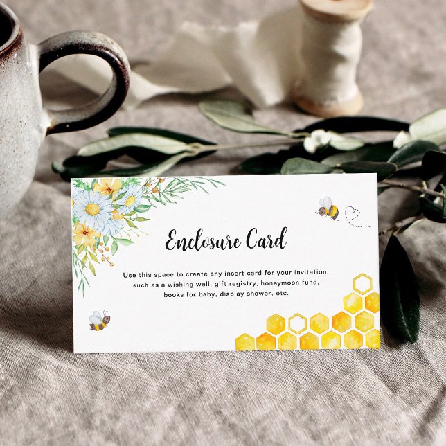 Carte D'accompagnement Abeille avec floral (Créateur téléchargé)