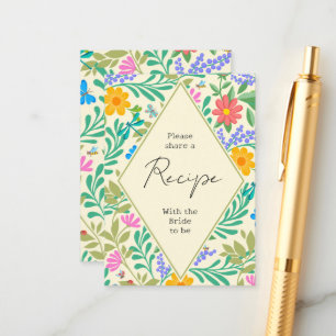 Carte D'accompagnement Abeille de miel, coccinelle, papillon, libellule &