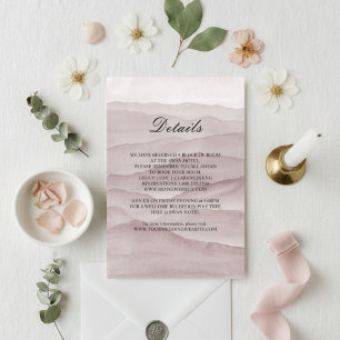 Carte D'accompagnement Abstrait poussiéreux rose montagnes mariage