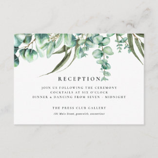 Carte D'accompagnement Accueil Eucalyptus Eucalyptus Verdure rustique