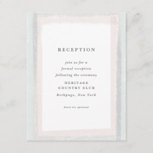 Carte D'accompagnement Accueil mariage rose et bleu aquarelle