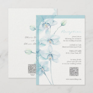 Carte D'accompagnement Accueil Soft Blue Orchid Mariage