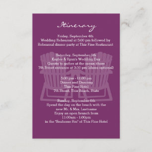 Carte D'accompagnement Adirondack Chaises Plum Intinéraire