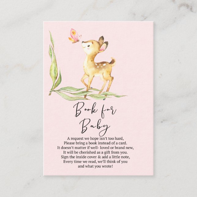 Carte D'accompagnement Adorable Baby Deer Baby shower Book For Baby (Devant)