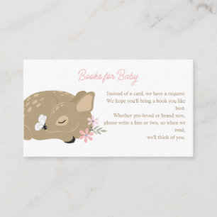 Carte D'accompagnement Adorable Baby shower Fille Faune