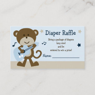 Carte D'accompagnement Adorable Monkey Rocker Raffle Tickets
