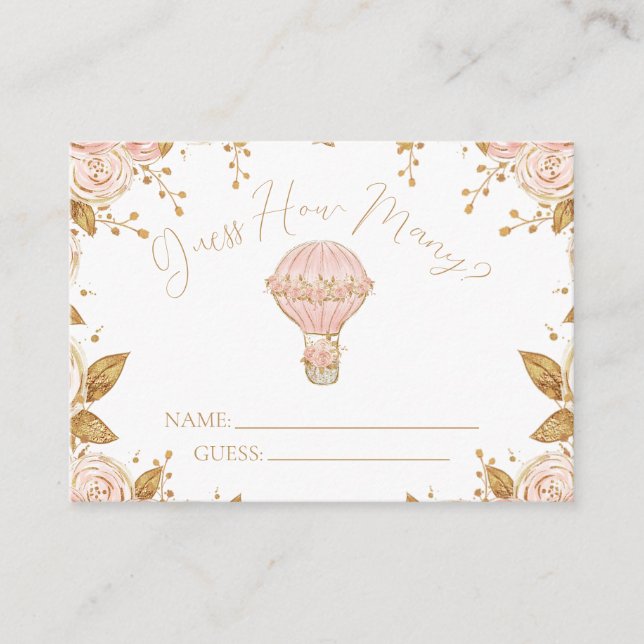 Carte D'accompagnement Adventure Attend Hot Air Balloon Devant Combien (Devant)