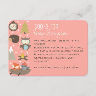 Carte D'accompagnement Adventure Await Woodland Girl Books Baby Request