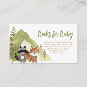 Carte D'accompagnement Adventure Begin Woodland Baby shower Book for Baby