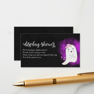 Carte D'accompagnement Affichage de Baby Shower pour Halloween avec fantô