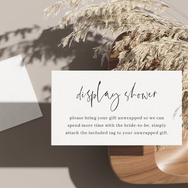 Carte D'accompagnement Affichage de douche de script minimaliste moderne (Créateur téléchargé)