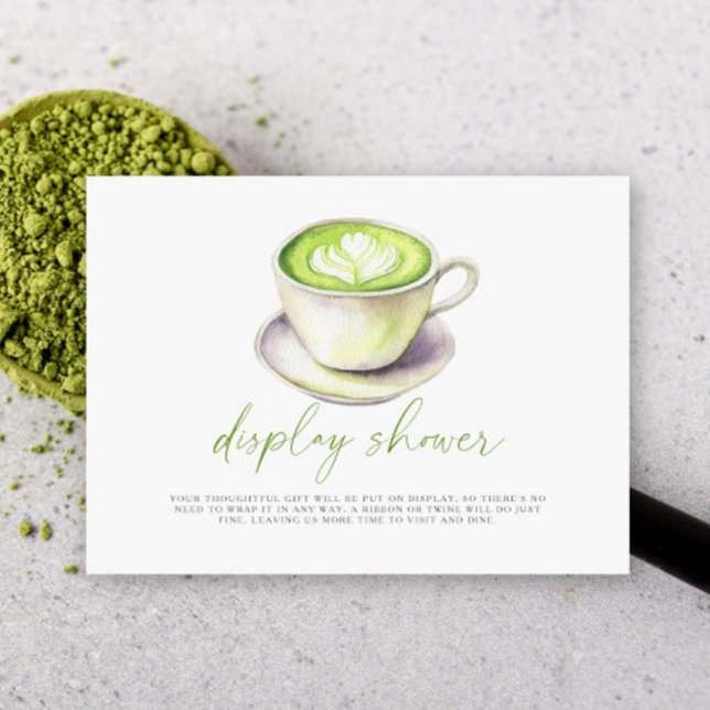 Carte D'accompagnement affichage de la coupe de matcha pour la douche de  (Créateur téléchargé)
