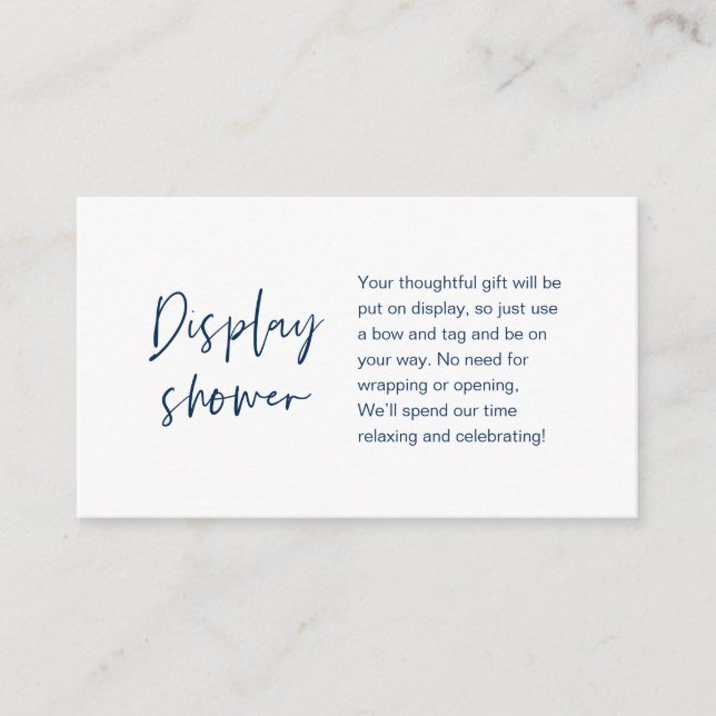 Carte D'accompagnement Affichage de mariage de douche, Moderne Minimalist (Devant)