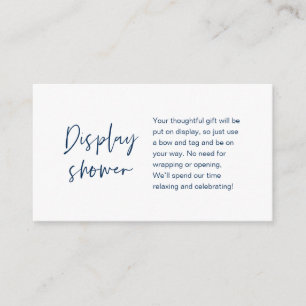 Carte D'accompagnement Affichage de mariage de douche, Moderne Minimalist