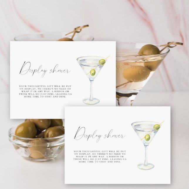 Carte D'accompagnement Affichage de mariage Dry Martini (Créateur téléchargé)