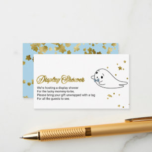 Carte D'accompagnement Affichage pour Baby Shower d'Halloween de Fantôme 